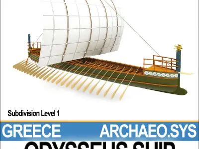 Greek Homeric Odysseus Ship 3D model
