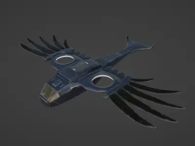 Helicopter scifi 3D model