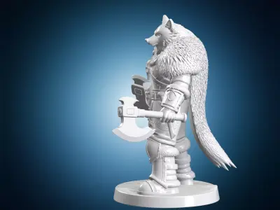 Space Wolf Berserker Figurine 3D Print Model 3D print model