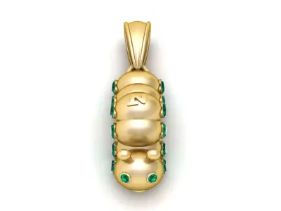 Caterpillar Pendant 3D Printable Model 3D print model