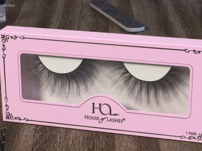 False Eyelashes in Package 3D model