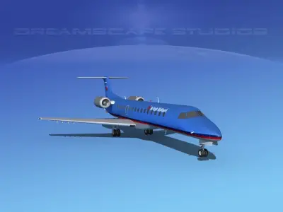 Embraer ERJ-140 British Midland 3D model