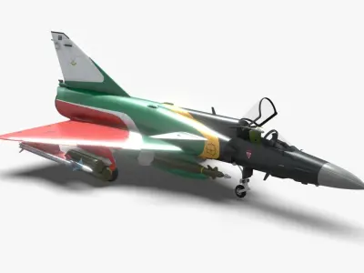 Atlas Cheetah C South African Display Team Low-poly 3D model