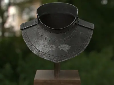 The Game of thrones stark family armor  Low-poly 3D model
