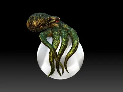 Octopus - Kraken pearl Low-poly 3D model