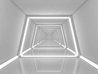 Empty Sci Fi Hallway 3D model