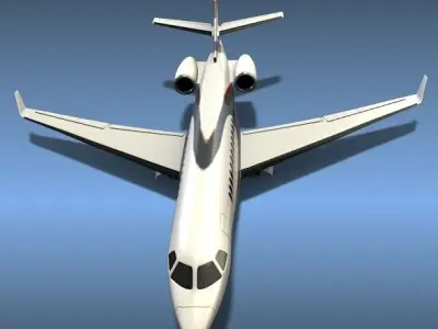 Dassault Falcon 5x private jet 3D model