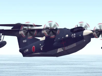 JMSDF STOL Rescue Flyingboat US-2 3D model