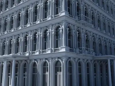 Commercial Building Facade 16 3D model