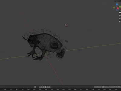 Realistic Bullfrog 3D Model Advanced Rig  Low-poly 3D model
