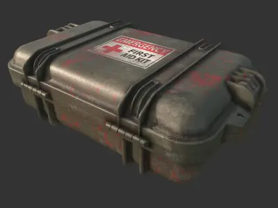 Military Case First Aid Kit Low-poly 3D model
