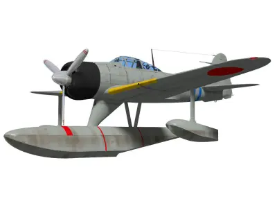 Nakajima A6M2-N Rufe 3D model