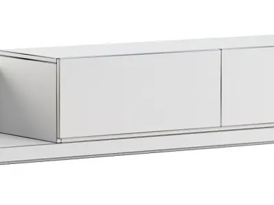 Kayla Rectangle TV Stand Free 3D model
