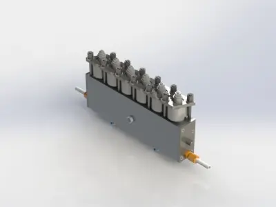 Caixa Dosagem Injetores Hartridge Injector Dosage Box 3D model