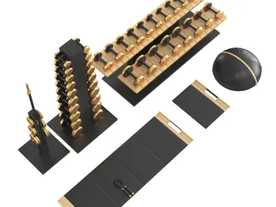 PENT luxury fitness equipment part 3 Black 3D model