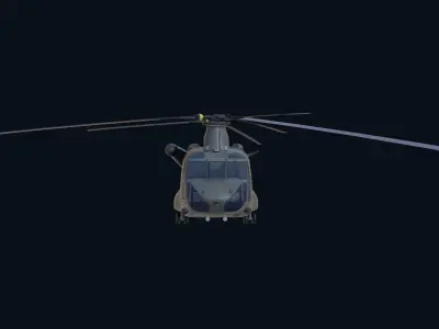 Asset - Army - Aircraft CH 47 Low-poly 3D model