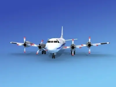 Lockheed P-3 Orion NOAA 3D model