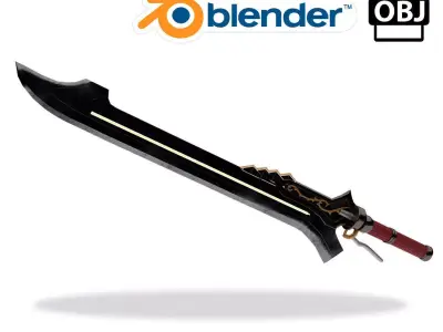 Sword oblivion Free low-poly 3D model