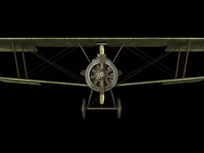 Sopwith Camel Aircraft - PBR - Textured Low-poly 3D model