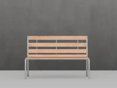 PARK BENCH Low-poly 3D model 12