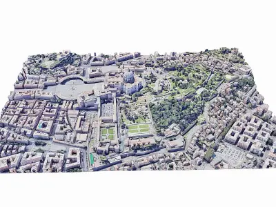 Vatican City-state Low-poly 3D model
