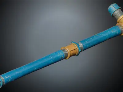 Melee Pipe Low-poly 3D model
