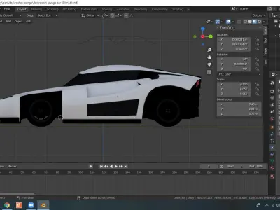 rocket league FREE 3D MODEL original Breakout Free low-poly 3D model