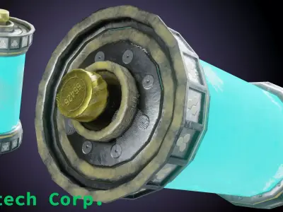 Bacta canister Low-poly 3D model