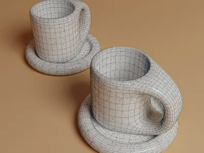 Decoration - Mug Terrazzo Free low-poly 3D model