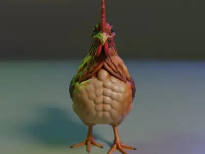 Rooster 3D print model