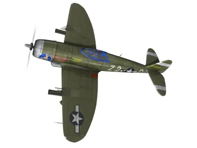 Republic P-47D Thunderbolt - Raid Hot Mama 3D model
