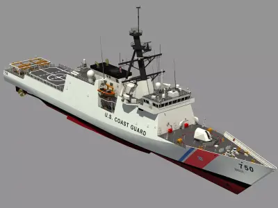 USCGC BERTHOLF US COAST GUARD CUTTER 3D model