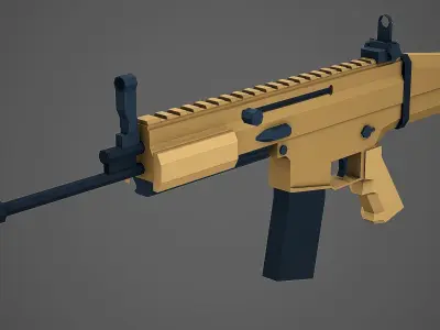 Stylized Scar-L Low Poly Mobile Ready Low-poly 3D model