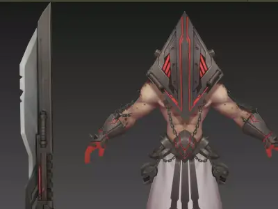 Three Horned King Low-poly 3D model