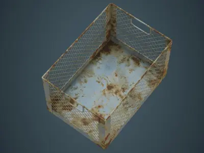 Crate 2B Low-poly 3D model