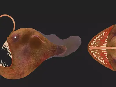 Angular FIsh Low-poly 3D model