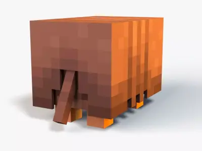 Minecraft Armadillo Low-poly 3D model