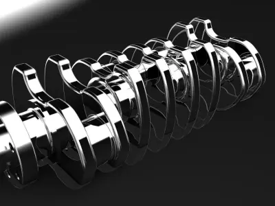 Crankshaft stainless steel Free 3D model