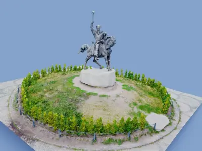 3D model Petro Konashevych-Sahaidachny Kyiv Ukraine gltf obj 3D model