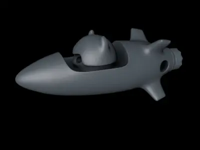 Rocket 1 Cartoon Keychain 3D print model