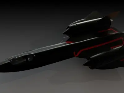 Lockheed SR-71 Blackbird Fighter Jet Model 3D model