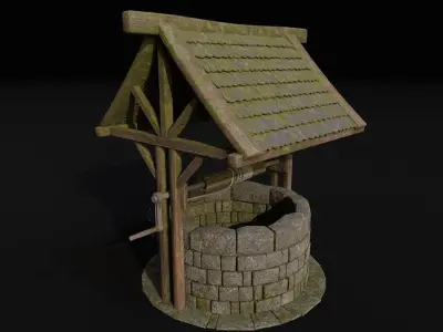 Realistic Water Well Low-poly 3D model