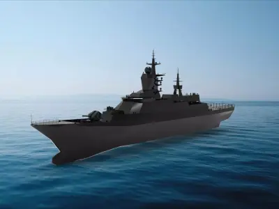 Russian destroyer Steregushchiy  3D model