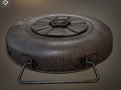 teller mine Low-poly 3D model