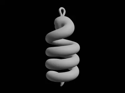 Alien Snake Pendant 3D print model purchase