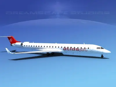 Bombardier CRJ900 Atlas Jet 3D model