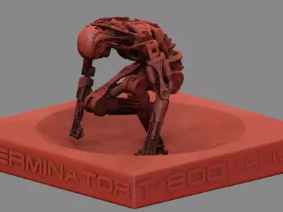 Terminator T800 T2 Arrival 3D print model