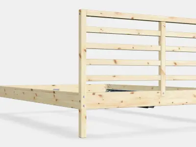 TARVA Bed frame 2 Low-poly 3D model