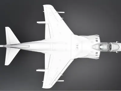 Harrier Jump Jet scale model 3D print model