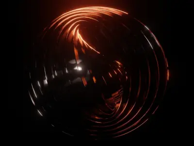 Abstract Futuristic Sci-Fi Sphere 3D model